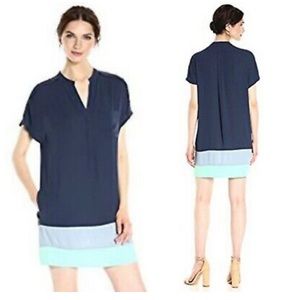 BCBG Maxazria XS Navy Blue Short Sleeve T-Shirt Mini Dress